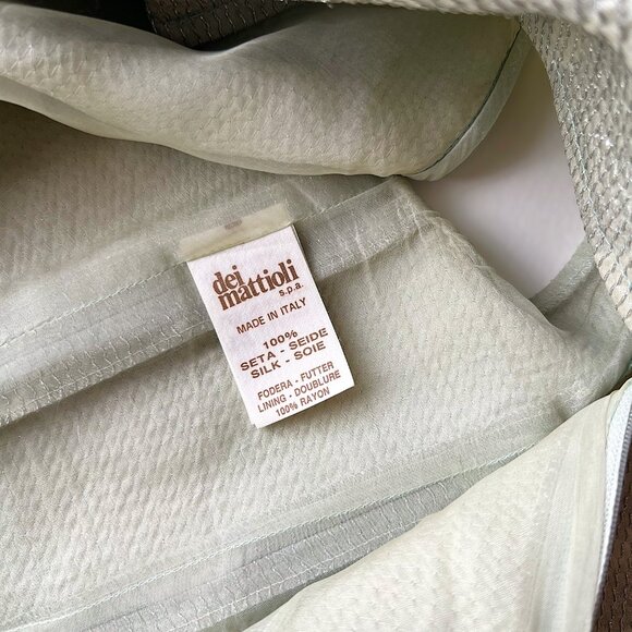 Gianfranco Ferre Seafoam Green Silk Top size 40 Vintage from early 1990s - Picture 7 of 8